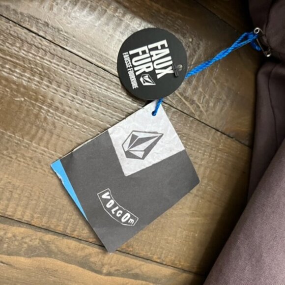 Volcom Junior's Park It Parka Jacket in Iron Grey Sherpa Lined Size XL - Picture 8 of 10